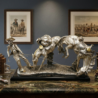 🐎Scultura Western – Cowboy e Cavalli Firmata A. S