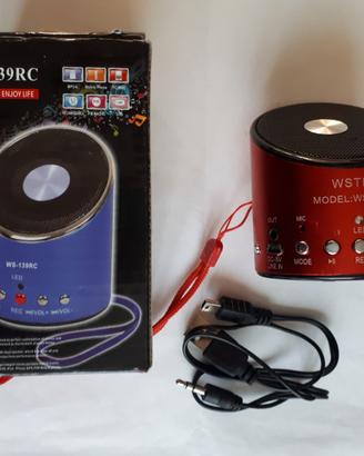 Mini Cassa Portatile con Registratore Radio MP3