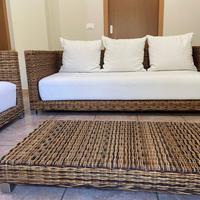 Coppia di divani Gervasoni in rattan  
