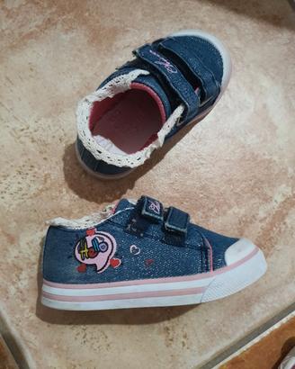 scarpe sportive in jeans bimba