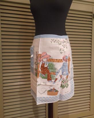 Grembiule a vita vintage Elen B. 89 stampa bucolic