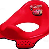 Riduttore wc + sgabello/pedana di Cars rosso