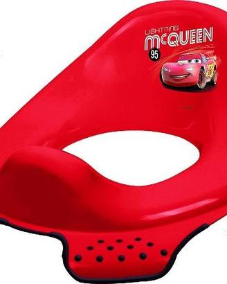Riduttore wc + sgabello/pedana di Cars rosso