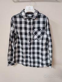 Camicia Sisley M 7-8 anni 130cm quadri 100% cotone