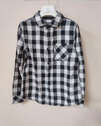 Camicia Sisley M 7-8 anni 130cm quadri 100% cotone