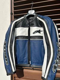 Giubotto da moto in pelle  Alpinestar (blu/nero/b