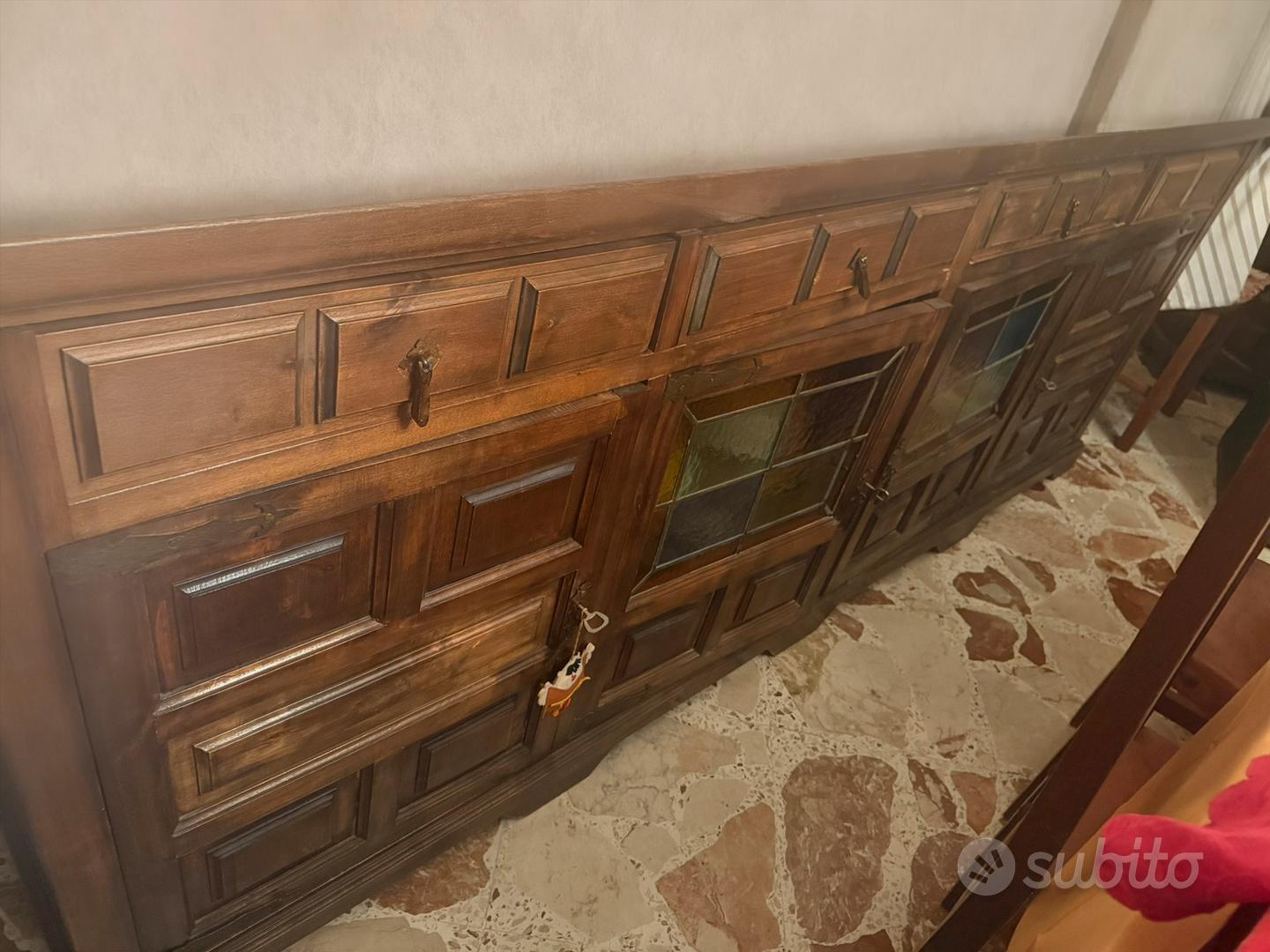 Credenza Credenzone Rustico in Legno Massello - Arredamento e ...