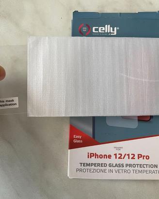 Protezione vetro temperato Celly per iPhone 12