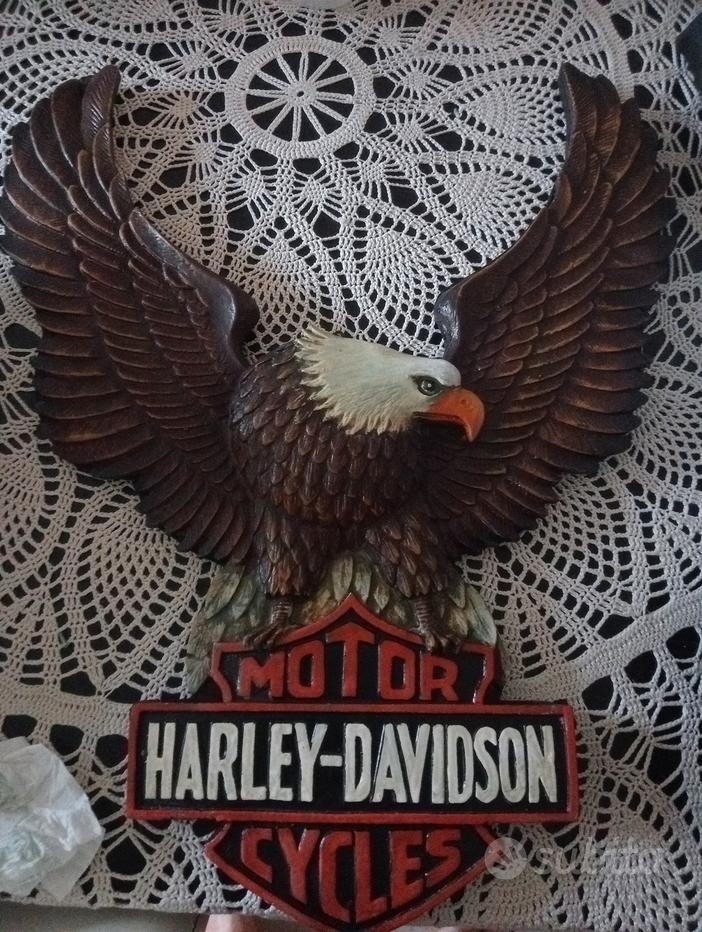 Moto d'epoca, Harley Davidson, stampa fotografica su legno, pittura