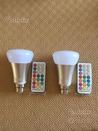 2 lampadine led con telecomando