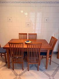 Tavolo allungabile cucina con 6 sedie