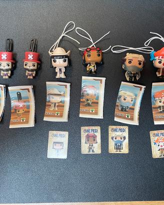 Lotto 6 funko pop one piece kinder joy