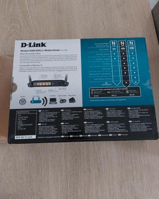2 Modem Router D-Link Wireless N300 DSL-2750B ADSL