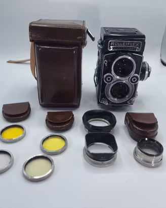 rolleiflex 3.5f piu accessori 