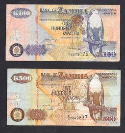 COPPIA BANCONOTE ZAMBIA