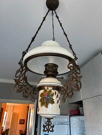 Lampadario Vintage stile Liberty in ceramica