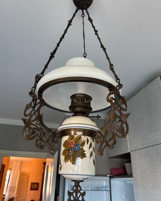 Lampadario Vintage stile Liberty in ceramica