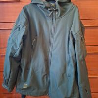 Giubbotto in pile verde scuro 