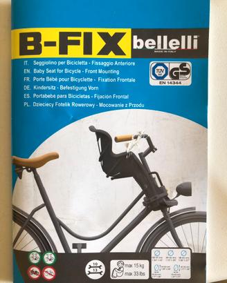 Seggiolino per bicicletta - fissaggio anteriore