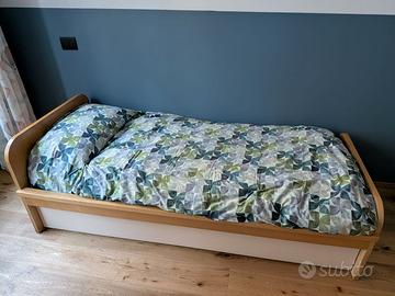 Letto singolo a canguro in legno