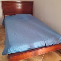 Letto piazza e mezza legno più materasso in lattic