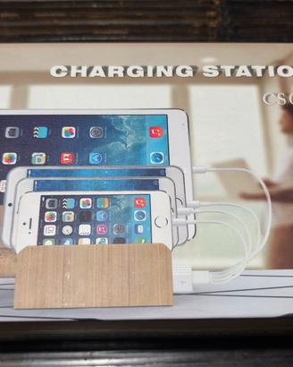 Stazione di ricarica smartphone tablet smartwatch 
