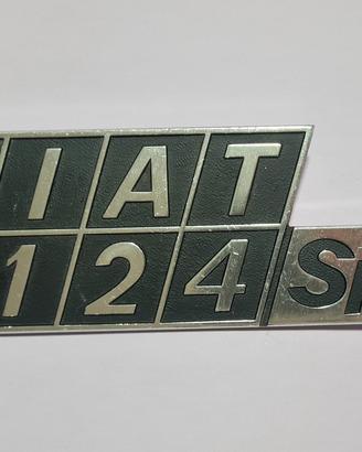 Scritta fiat 124 sport