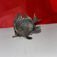 Miniatura statuina argento PESCE fatta a mano