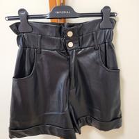 Shorts neri in ecopelle tg. XS IMPERIAL 