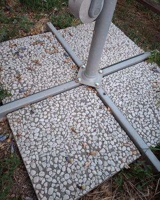 Basi/marmette ombrellone +scheletro ombrellone