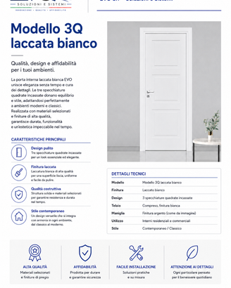 PORTA LACCATA CON CERNIERE A SCOMPARSA