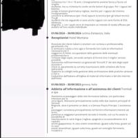 Receptionist/turismo/insegnamento/lingue