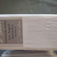 LENZUOLO CON ANGOLI SINGOLO 1 PIAZZA  100% COTONE