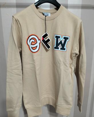 Felpa Off White uomo beige taglia S.