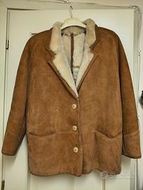 Cappotto Vintage in Pelle e Shearling (Montone)