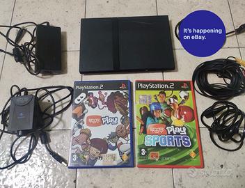 PlayStation 2 Slim + Controller+Cam Eye Toy+Giochi