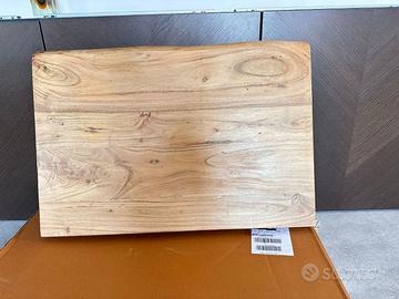 Mensola portalavabo 73x50 cm in legno di acacia