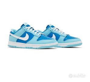 Nike Dunk Low Retro QS White-Argon Blue tg. 45