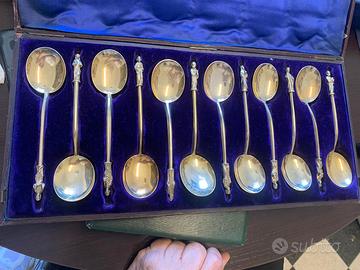 Antique Lambert London Silver Apostle Spoons