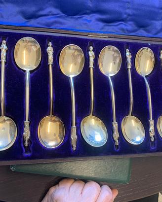 Antique Lambert London Silver Apostle Spoons