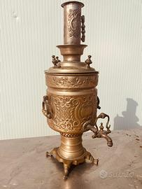 Samovar antico in ottone decorato – pezzo d’epoca