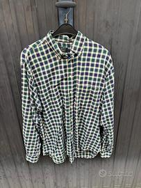 Camicia Country Side bianca blu e verde