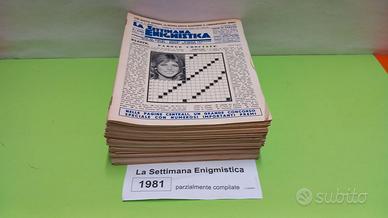 LA SETTIMANA ENIGMISTICA, anno 1981, parzialmente