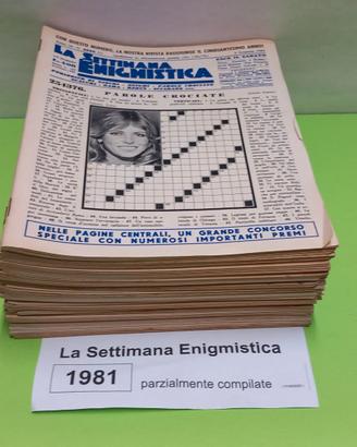 LA SETTIMANA ENIGMISTICA, anno 1981, parzialmente