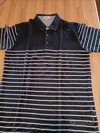 Polo Geox cotone righe blu taglia XXL - Slim Fit