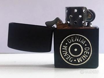 ACCENDINO DENIM tipo zippo antivento ricaric. nero