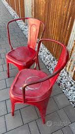 Coppia sedie in ferro vintage