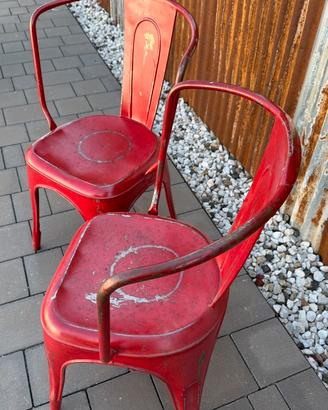 Coppia sedie in ferro vintage