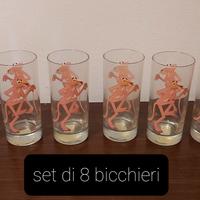 Set di 8 bicchieri la Pantera rosa