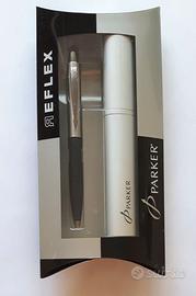 Penna Parker Reflex acciaio con astuccio metallico